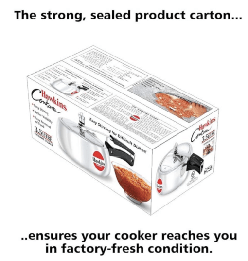 Hawkins Contura Aluminium Inner Lid Pressure Cooker, 3.5 Litre, Silver (HC35) - Image 4